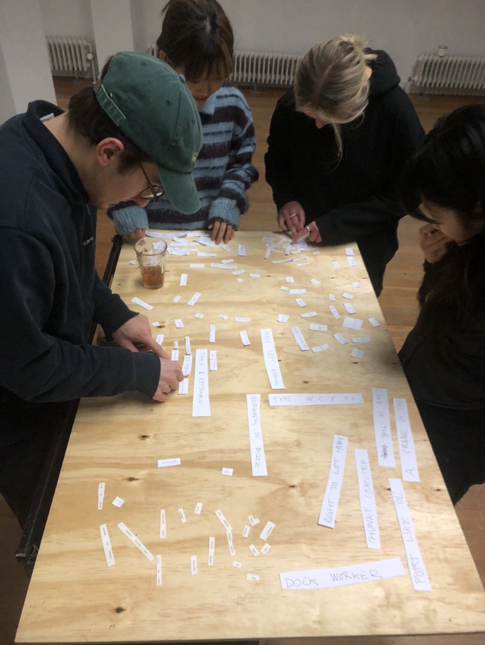 Collective writing workshop at the Royal Academy of Art Den Haag
